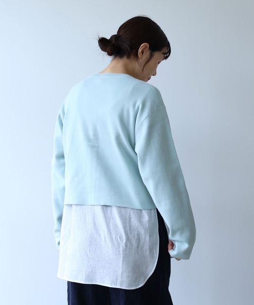 yuni（ユニ　）の「コットンスムース　ショートカーディガン（カーディガン/ボレロ・レディース・ブラウン/ブルー/サックスブルー/ブラック・FREE）」の15枚目の写真