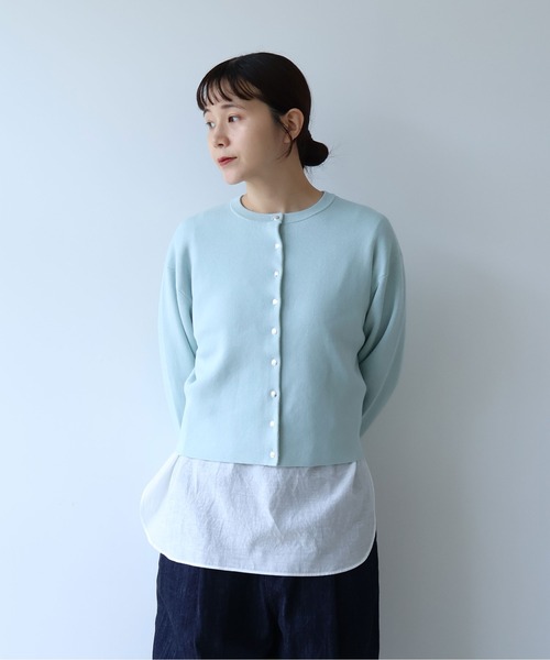 yuni（ユニ　）の「コットンスムース　ショートカーディガン（カーディガン/ボレロ・レディース・ブラウン/ブルー/サックスブルー/ブラック・FREE）」の13枚目の写真