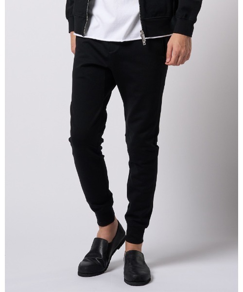 wjk（ダヴルジェイケイ）の「basic rib sweat pants（スウェットパンツ・メンズ・ブラック/ライトベージュ/トップグレー・SMALL/MEDIUM/LARGE/X-LARGE）」の2枚目の写真