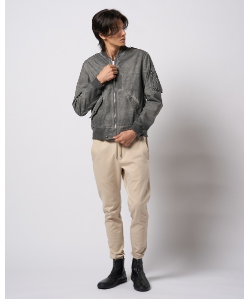 wjk（ダヴルジェイケイ）の「basic rib sweat pants（スウェットパンツ・メンズ・ブラック/ライトベージュ/トップグレー・SMALL/MEDIUM/LARGE/X-LARGE）」の7枚目の写真