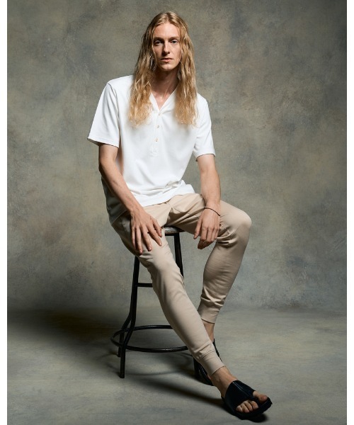 wjk（ダヴルジェイケイ）の「basic rib sweat pants（スウェットパンツ・メンズ・ブラック/ライトベージュ/トップグレー・SMALL/MEDIUM/LARGE/X-LARGE）」の8枚目の写真
