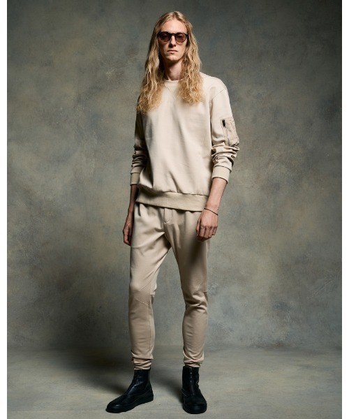 wjk（ダヴルジェイケイ）の「basic rib sweat pants（スウェットパンツ・メンズ・ブラック/ライトベージュ/トップグレー・SMALL/MEDIUM/LARGE/X-LARGE）」の10枚目の写真