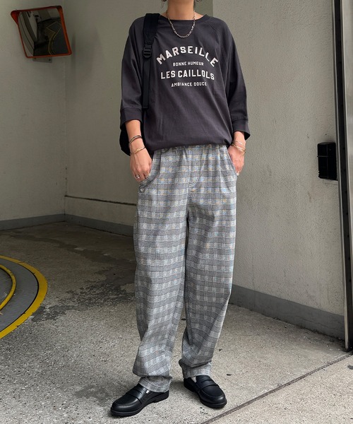 LBC(エルビーシー)の「らくぬくシェフパンツ(その他パンツ・レディース・ブラック/オフホワイト/オリーブ/チェック/ダークネイビー・M/L)」の8枚目の写真