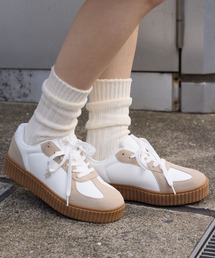 U.S. POLO ASSN. /ユーエスポロアッスン 別注 ワンポイント刺繍ローカットボリュームソールコンビネーションスニーカー