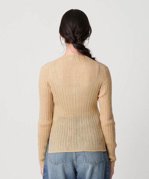 BEAUTY&YOUTH UNITED ARROWS(ビューティーアンドユースユナイテッドアローズ)の「アルパカブレンド ランダムリブ ヘンリーネックプルオーバー(ニット/セーター・レディース・ダークグレー/クリーム/オリーブ・FREE)」の17枚目の写真