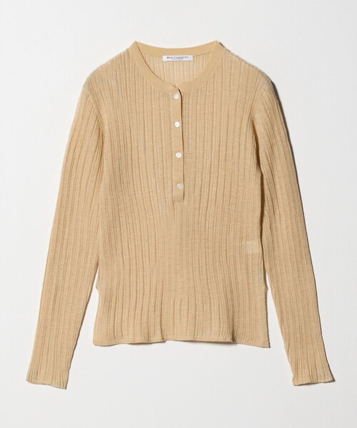 セール】アルパカブレンド ランダムリブ ヘンリーネックプルオーバー