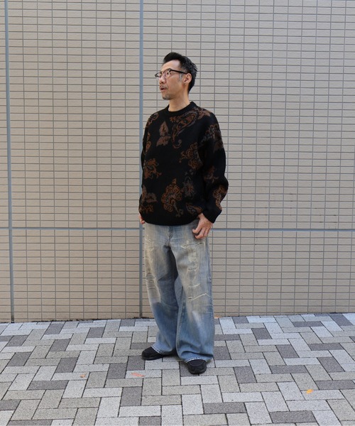 many men many mind(メニーメンメニーマインド)の「MANYMENMANYMINDS / モヘアタッチ総柄ニットプルオーバー(ニット/セーター・メンズ・グリーン/チャコール/グレー/ブルー/ブラウン系その他/ブラック/アイボリー・MEDIUM/LARGE/X-LARGE)」の17枚目の写真