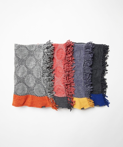 gomme（ゴム）の「縮絨ドットストール（ストール/ショール・レディース・アイボリー/グレー/チャコールグレー/レッド・FREE）」の9枚目の写真