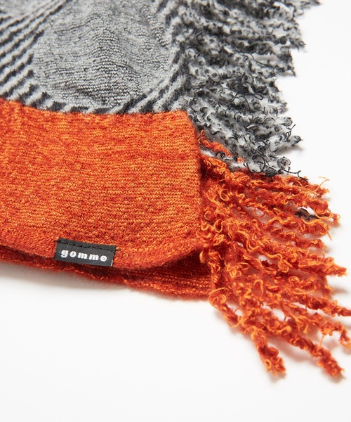 gomme（ゴム）の「縮絨ドットストール（ストール/ショール・レディース・アイボリー/グレー/チャコールグレー/レッド・FREE）」の11枚目の写真