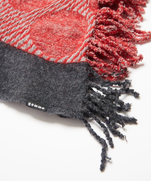 gomme（ゴム）の「縮絨ドットストール（ストール/ショール・レディース・アイボリー/グレー/チャコールグレー/レッド・FREE）」の14枚目の写真