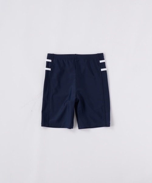 OP/RUSTY（オーピー/ラスティー）の「【ノーブランド】スクール水着 キッズ タンキニ水着 セパレート めくれ防止 スイミング  日焼け対策 UVカット ストレッチ素材（水着・キッズ・ネイビー/サックスブルー/ネイビー×ホワイト/ブラック×パープル・130/140/150/160/170）」の6枚目の写真