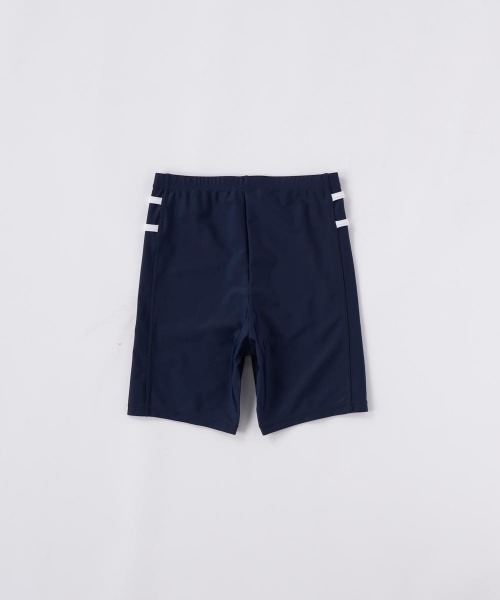 OP/RUSTY（オーピー/ラスティー）の「【ノーブランド】スクール水着 キッズ タンキニ水着 セパレート めくれ防止 スイミング  日焼け対策 UVカット ストレッチ素材（水着・キッズ・ネイビー/サックスブルー/ネイビー×ホワイト/ブラック×パープル・130/140/150/160/170）」の7枚目の写真