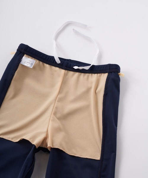 OP/RUSTY（オーピー/ラスティー）の「【ノーブランド】スクール水着 キッズ タンキニ水着 セパレート めくれ防止 スイミング  日焼け対策 UVカット ストレッチ素材（水着・キッズ・ネイビー/サックスブルー/ネイビー×ホワイト/ブラック×パープル・130/140/150/160/170）」の9枚目の写真