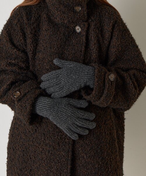 BIRTHDAY BAR(バースデイバー)の「【CONTROL FREAK】ソフトラメフィンガーグローブ(手袋・レディース・チャコールグレー/ベージュ/レッド・0)」の4枚目の写真