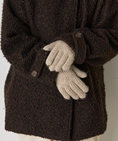 BIRTHDAY BAR(バースデイバー)の「【CONTROL FREAK】ソフトラメフィンガーグローブ(手袋・レディース・チャコールグレー/ベージュ/レッド・0)」の18枚目の写真