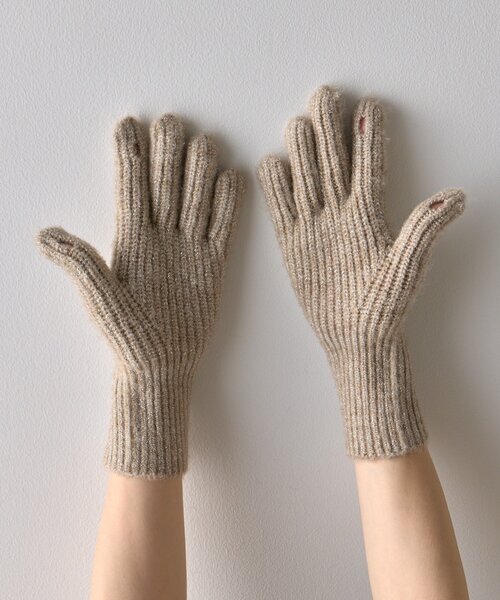 BIRTHDAY BAR(バースデイバー)の「【CONTROL FREAK】ソフトラメフィンガーグローブ(手袋・レディース・チャコールグレー/ベージュ/レッド・0)」の10枚目の写真