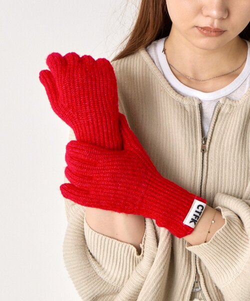 BIRTHDAY BAR(バースデイバー)の「【CONTROL FREAK】ソフトラメフィンガーグローブ(手袋・レディース・チャコールグレー/ベージュ/レッド・0)」の7枚目の写真