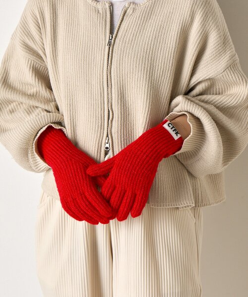 BIRTHDAY BAR(バースデイバー)の「【CONTROL FREAK】ソフトラメフィンガーグローブ(手袋・レディース・チャコールグレー/ベージュ/レッド・0)」の8枚目の写真