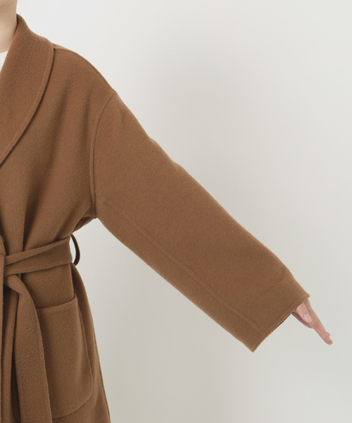 専用◎90s 伊 ダブルベルテッドコート モカブラウン ヴィンテージ WEB限定/追加》SUPER140 ダブルフェイスベルテッドコート（その他