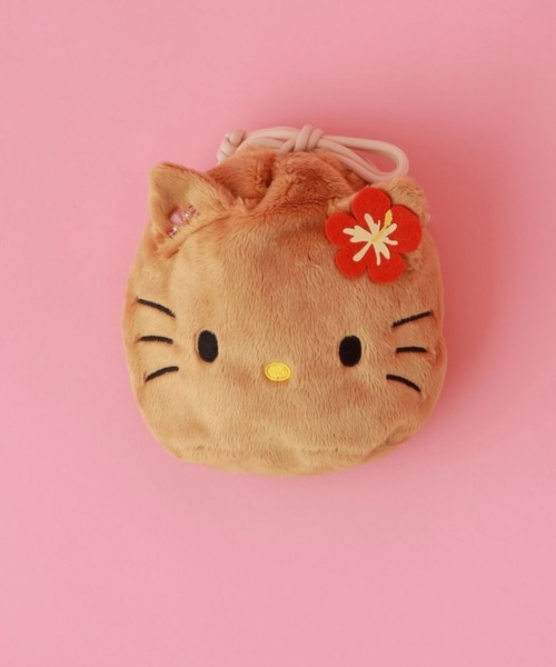 repipi armario（レピピ アルマリオ）の「【HELLO KITTY】【10C REPIPI】フェイスキンチャク（その他雑貨・キッズ・ベージュ/ブラック系その他/ホワイト・FREE）」の3枚目の写真