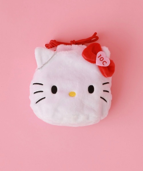 repipi armario（レピピ アルマリオ）の「【HELLO KITTY】【10C REPIPI】フェイスキンチャク（その他雑貨・キッズ・ベージュ/ブラック系その他/ホワイト・FREE）」の2枚目の写真