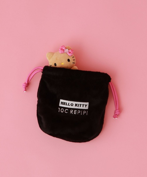 repipi armario（レピピ アルマリオ）の「【HELLO KITTY】【10C REPIPI】フェイスキンチャク（その他雑貨・キッズ・ベージュ/ブラック系その他/ホワイト・FREE）」の8枚目の写真