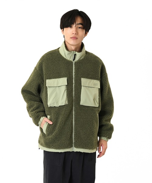 【新品】  フリースジャケット アウター レア 楽天市場】ボアジャケット メンズ フリースジャケット シェルパ