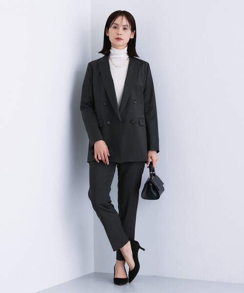 INDIVI(インディヴィ)の「【日本製/スーツ/通勤】シルクウールストレッチ テーパードパンツ(その他パンツ・レディース・チャコール/ネイビー・38/13/05/36/15 /19/40)」の10枚目の写真