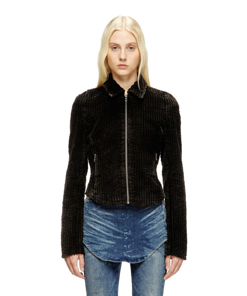 DIESEL(ディーゼル)の「ウィメンズ コーデュロイジャケット G-ENEA(ブルゾン・レディース・ブラウン/ダークブラウン・38/42/40/44)」の7枚目の写真