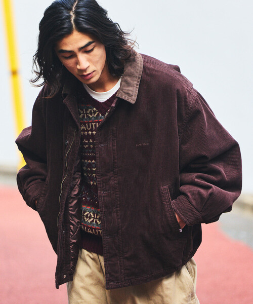 NAUTICA/ノーティカ 中綿 ストーンバイオ加工 コーデュロイブルゾン