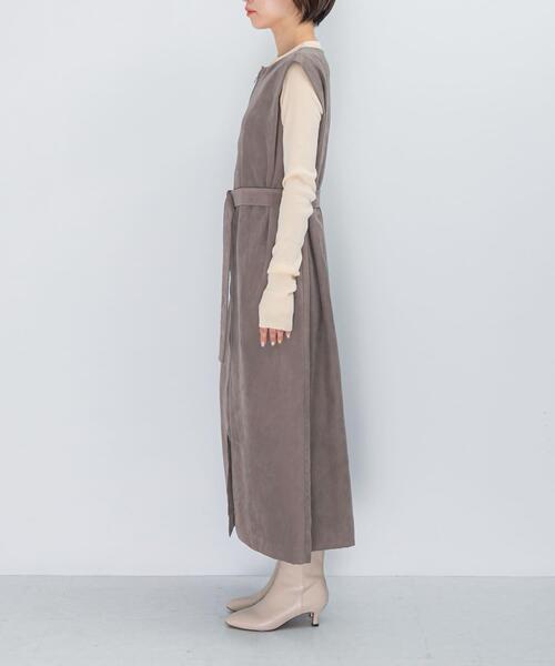 URBAN RESEARCH ROSSO WOMEN（アーバンリサーチ　ロッソ）の「フロントファスナーレイヤードワンピース（ワンピース・レディース・モカ/ネイビー・FREE）」の11枚目の写真