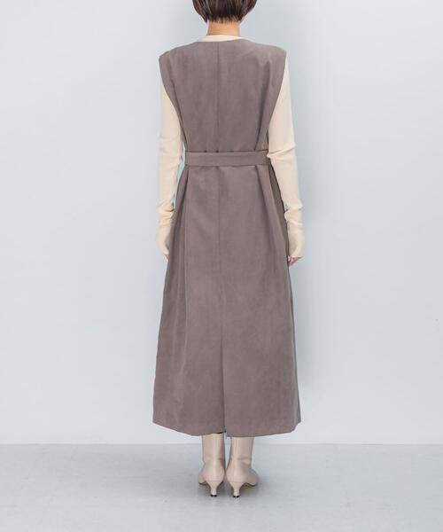 URBAN RESEARCH ROSSO WOMEN（アーバンリサーチ　ロッソ）の「フロントファスナーレイヤードワンピース（ワンピース・レディース・モカ/ネイビー・FREE）」の12枚目の写真