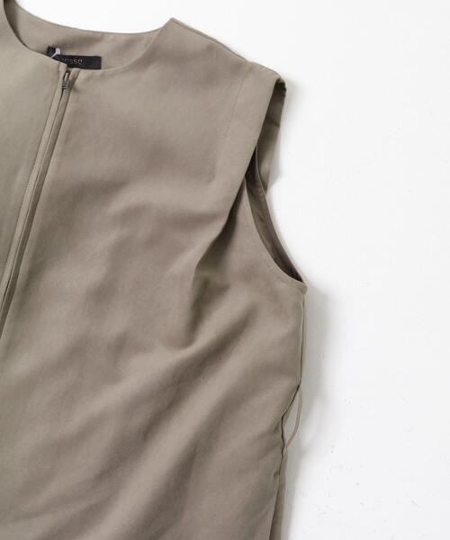 URBAN RESEARCH ROSSO WOMEN（アーバンリサーチ　ロッソ）の「フロントファスナーレイヤードワンピース（ワンピース・レディース・モカ/ネイビー・FREE）」の15枚目の写真