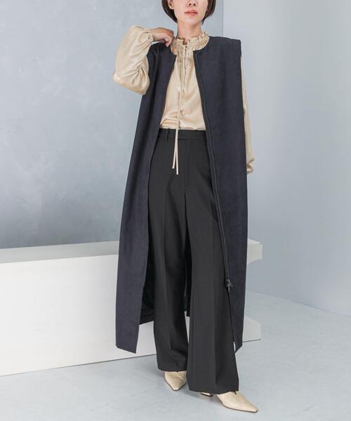 URBAN RESEARCH ROSSO WOMEN（アーバンリサーチ　ロッソ）の「フロントファスナーレイヤードワンピース（ワンピース・レディース・モカ/ネイビー・FREE）」の20枚目の写真