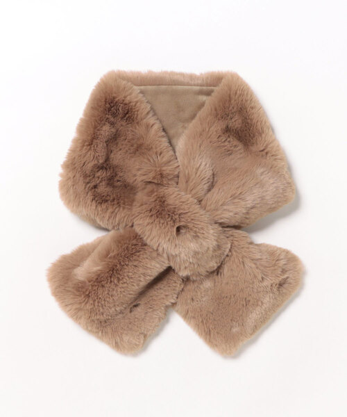 VENCEEXCHANGE（ヴァンスエクスチェンジ）の「エコファーティペット（マフラー・レディース・オフホワイト/ダークグレー/ブラウン・FREE）」の6枚目の写真