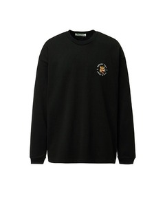 新品【Onitsuka Tiger】サイズM 　ロンT　長袖 タグ付き　虎　黒 激レア極美品！ オニツカタイガー 虎刺繍 XL オーバーサイズ