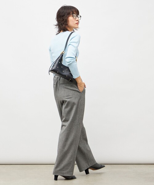 NOLLEY’S Sophi（ノーリーズソフィ）の「《アンサンブル対応》《手洗い可能》カシミヤ混リブUネックプルオーバー（ニット/セーター・レディース・アイボリー/イエロー/サックスブルー/ブラック・36/38）」の21枚目の写真