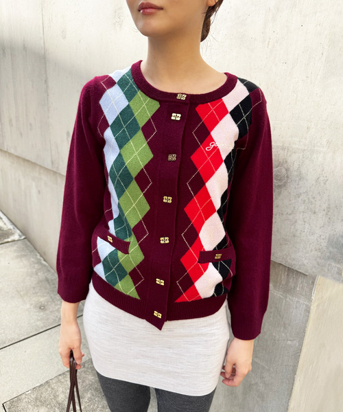 EDIT. FOR LULU(エディットフォールル)の「【GANNI/ガニー】カシミヤウールミックスカーディガン(ニット/セーター・レディース・ボルドー・FREE)」の5枚目の写真