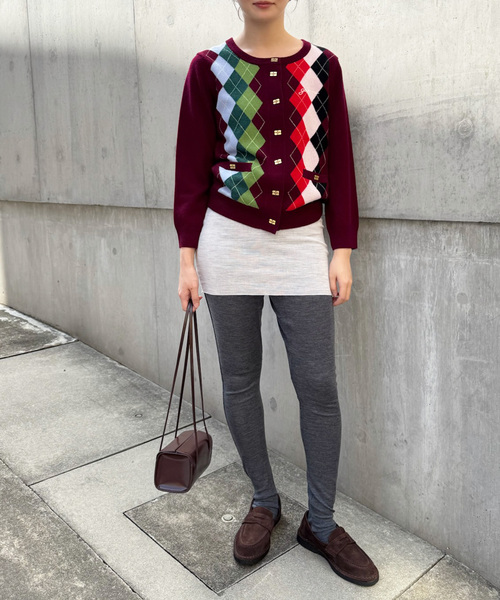 EDIT. FOR LULU(エディットフォールル)の「【GANNI/ガニー】カシミヤウールミックスカーディガン(ニット/セーター・レディース・ボルドー・FREE)」の6枚目の写真