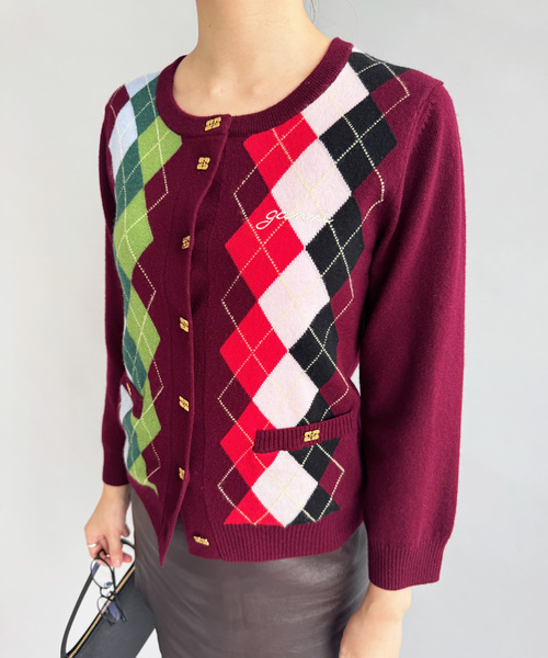 EDIT. FOR LULU(エディットフォールル)の「【GANNI/ガニー】カシミヤウールミックスカーディガン(ニット/セーター・レディース・ボルドー・FREE)」の8枚目の写真