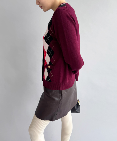 EDIT. FOR LULU(エディットフォールル)の「【GANNI/ガニー】カシミヤウールミックスカーディガン(ニット/セーター・レディース・ボルドー・FREE)」の10枚目の写真