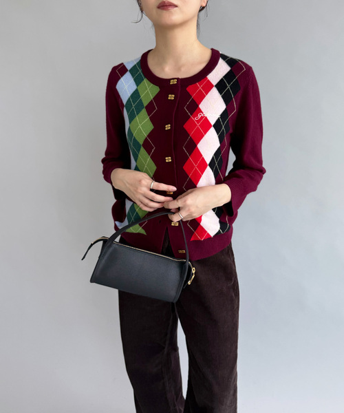 EDIT. FOR LULU(エディットフォールル)の「【GANNI/ガニー】カシミヤウールミックスカーディガン(ニット/セーター・レディース・ボルドー・FREE)」の12枚目の写真