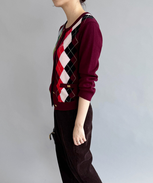 EDIT. FOR LULU(エディットフォールル)の「【GANNI/ガニー】カシミヤウールミックスカーディガン(ニット/セーター・レディース・ボルドー・FREE)」の13枚目の写真