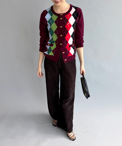 EDIT. FOR LULU(エディットフォールル)の「【GANNI/ガニー】カシミヤウールミックスカーディガン(ニット/セーター・レディース・ボルドー・FREE)」の14枚目の写真