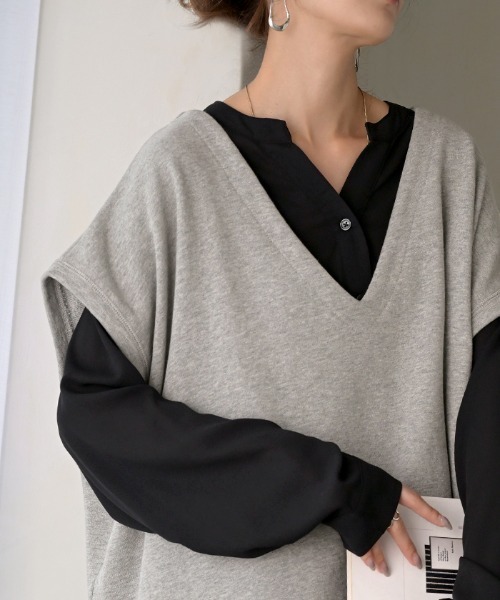 HUG.U(ハグユー)の「シフォンチュニックシャツ(シャツ/ブラウス・レディース・ミント/ホワイト/ブラック/サックスブルー・FREE)」の16枚目の写真