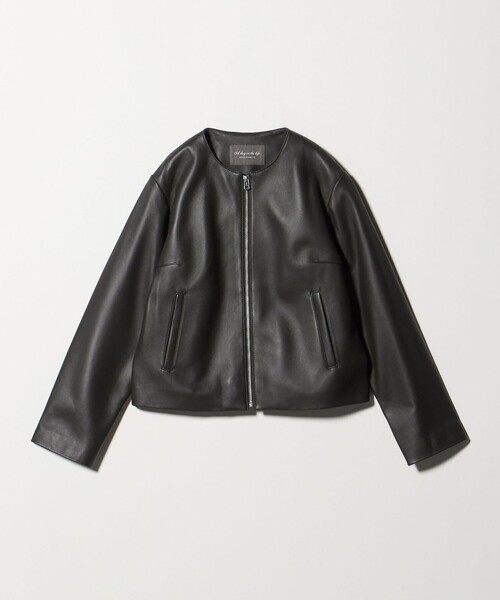 ラムレザー ノーカラーブルゾン ＜A DAY IN THE LIFE＞（ブルゾン）｜A