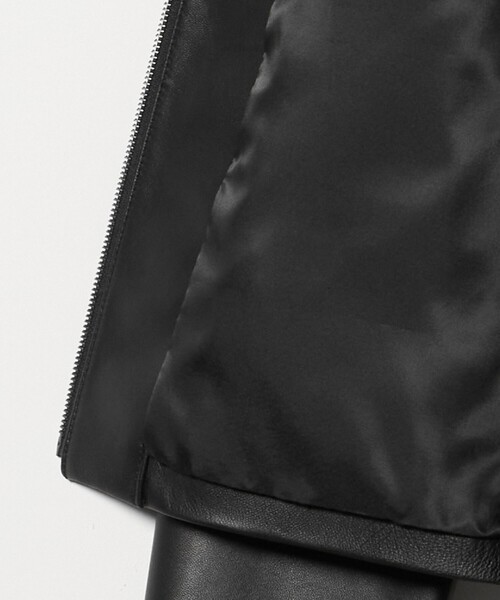 セール】ラムレザー ノーカラーブルゾン ＜A DAY IN THE LIFE