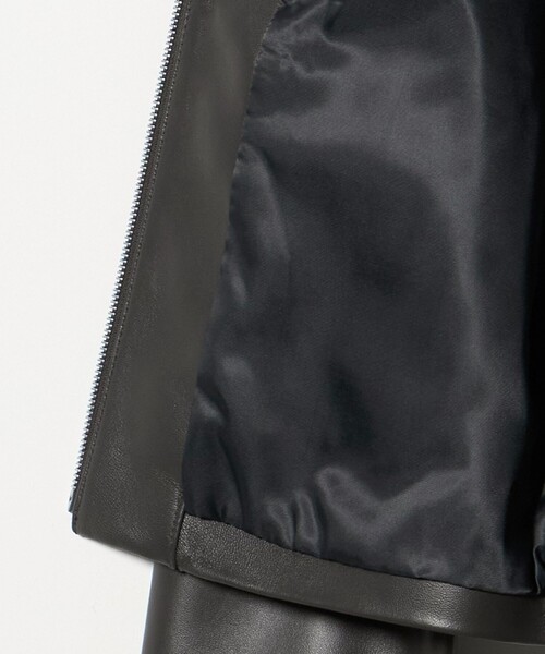 セール】ラムレザー ノーカラーブルゾン ＜A DAY IN THE LIFE