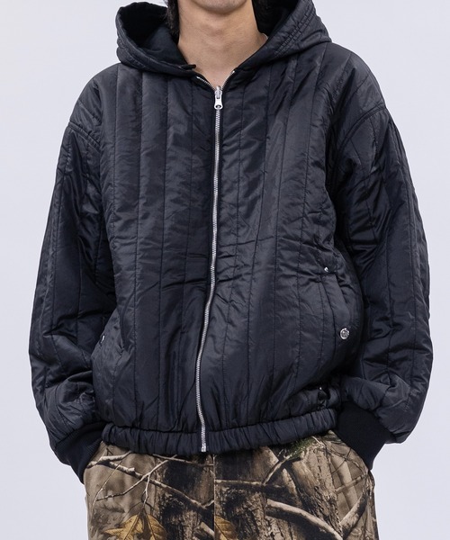 JOHN'S CLOSET（ジョンズクローゼット）の「【13】キャンパス＆キルト リバーシブル ショートパーカー（ブルゾン・メンズ・ブラウン/カーキ/ブラック・LARGE/MEDIUM）」の8枚目の写真