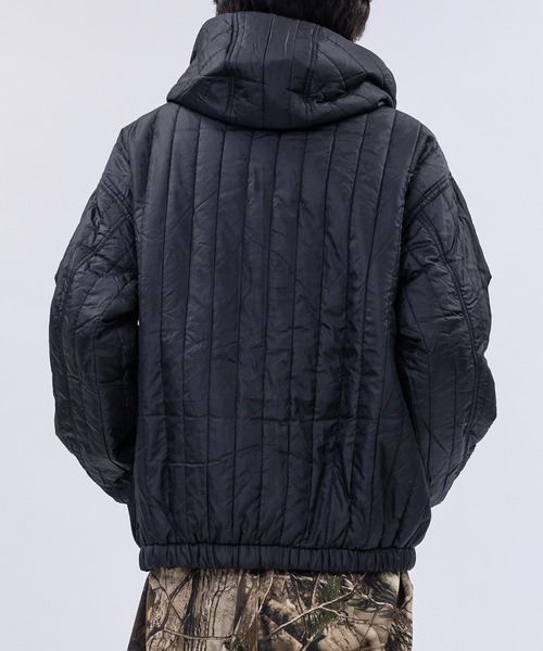 JOHN'S CLOSET（ジョンズクローゼット）の「【13】キャンパス＆キルト リバーシブル ショートパーカー（ブルゾン・メンズ・ブラウン/カーキ/ブラック・LARGE/MEDIUM）」の10枚目の写真